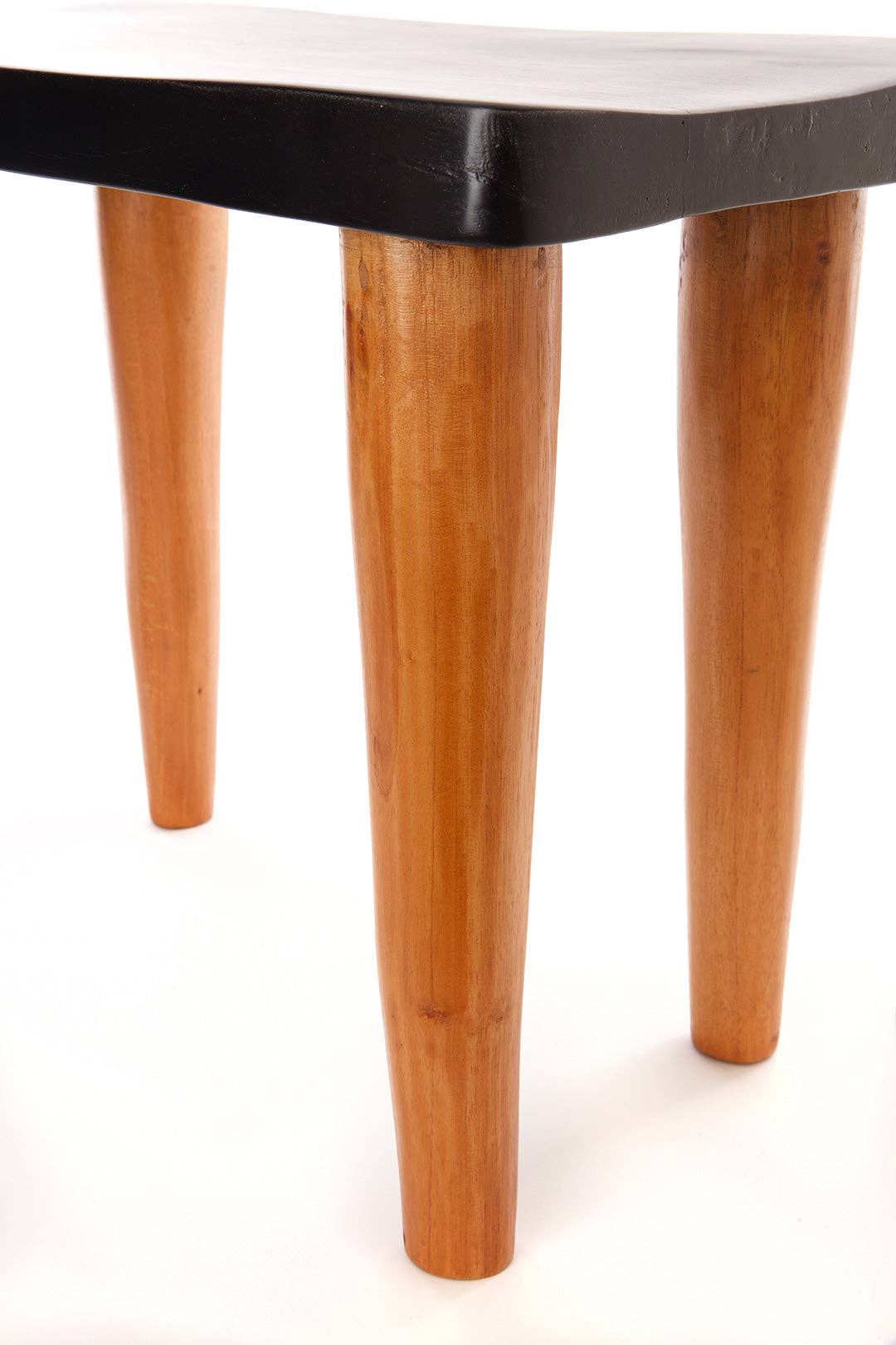African Modern - Wholesale Stool - Black and Natural Cedrela Wood Anantu Table or Stool3