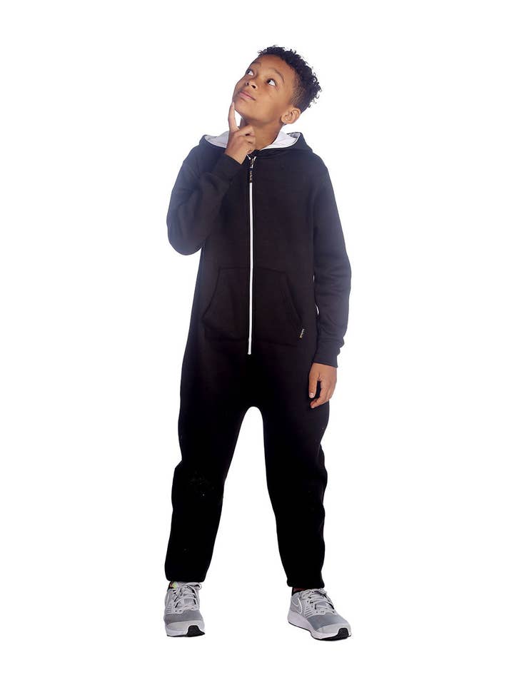 Trendy Toggs Kids Black Zip Up Onesie for wholesale on Faire5