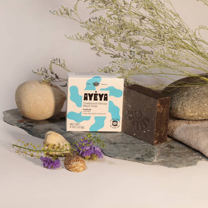 Ayéya - Wholesale Bar Soap - Traditional Black Soap Bar, Gratitude
4