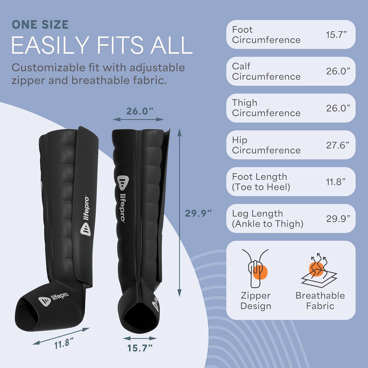 LifePro - Wholesale Body Massager - LifePro AXIS Air Compression Leg Massager with Heat3