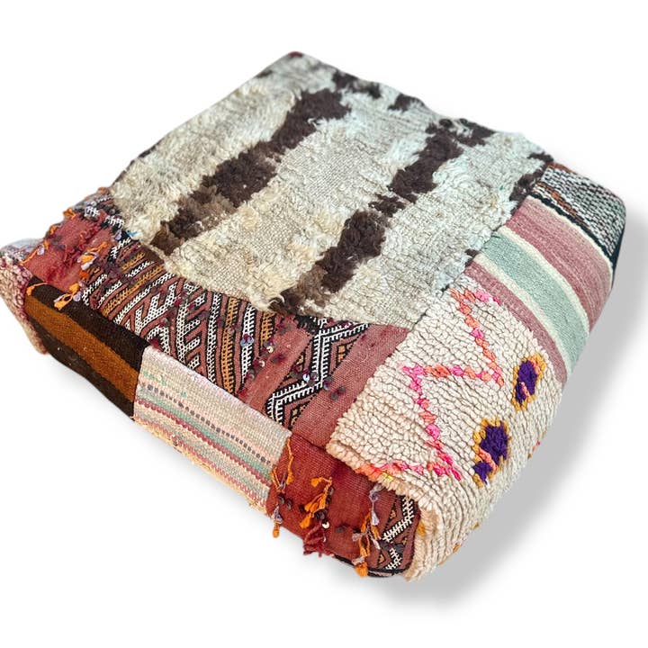 SOUK in the CITY - Wholesale Pouf - UNIQUE Upcycled Berber Poufs - PATCHWORK5