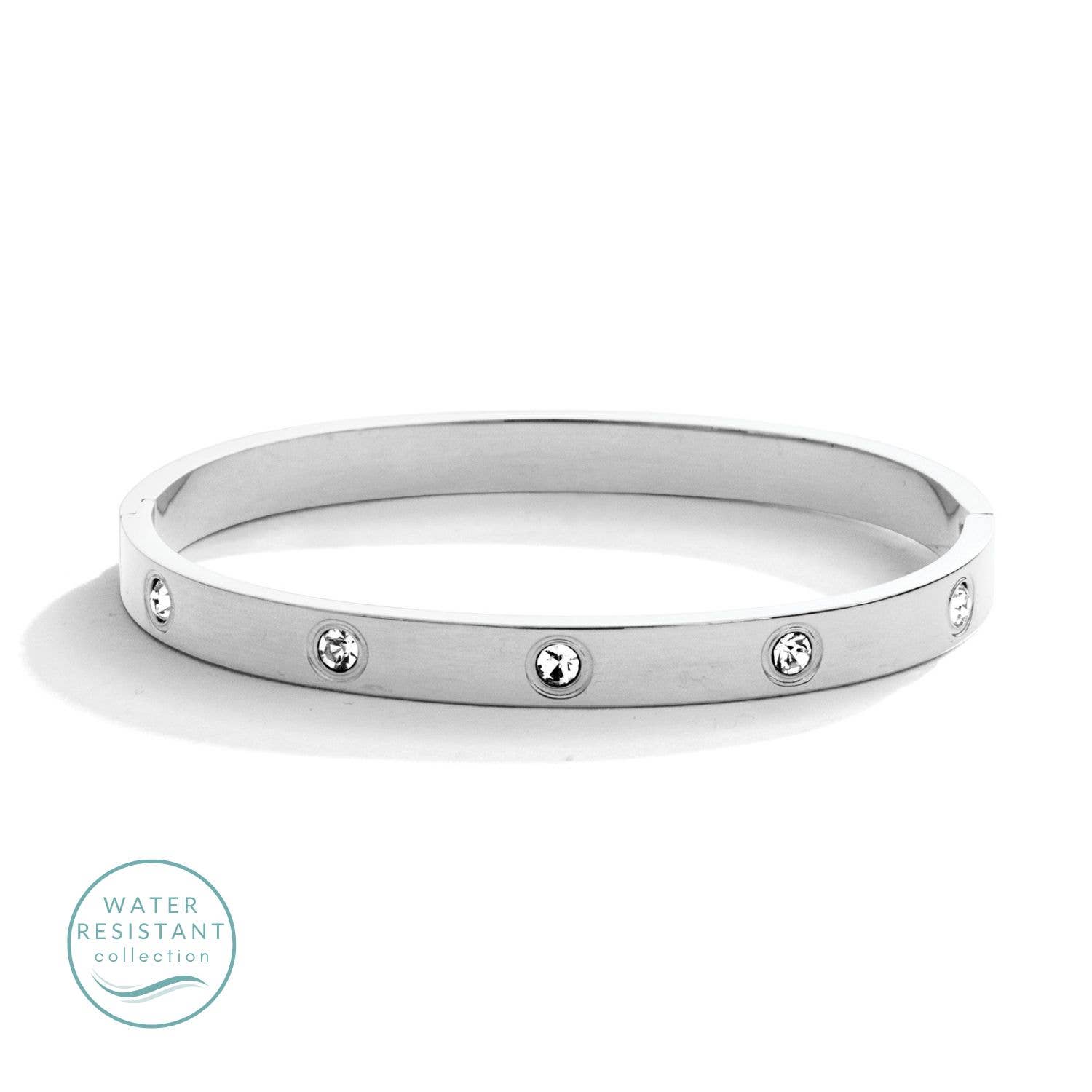 Splendid Iris - Wholesale Bangle Bracelet - Cubic Zirconia Hinged Bracelet6