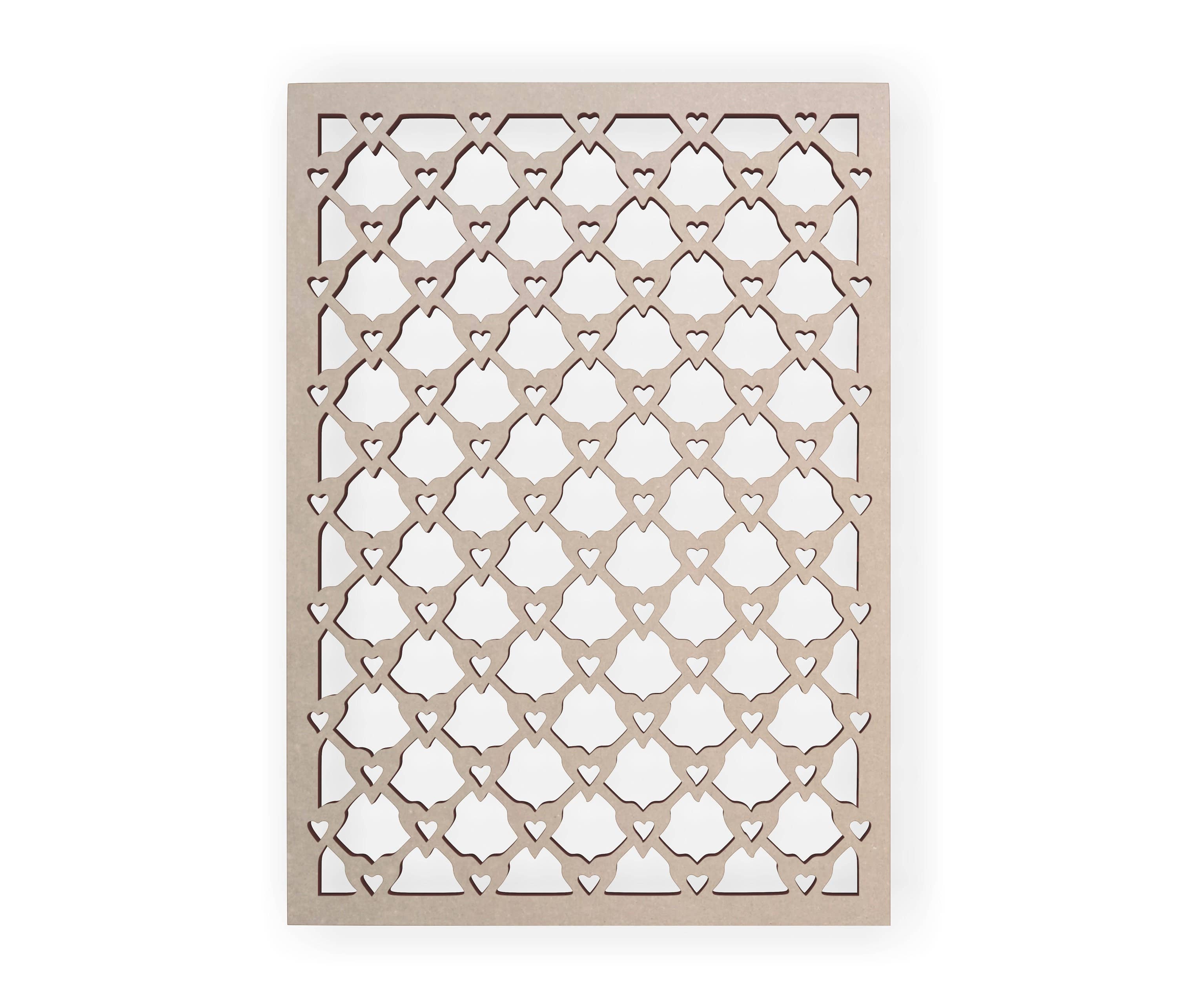 Jess and Jessica – wholesale Cutouts – Wooden Shape Heart Lattice - Wooden Cutout, Wall Art2