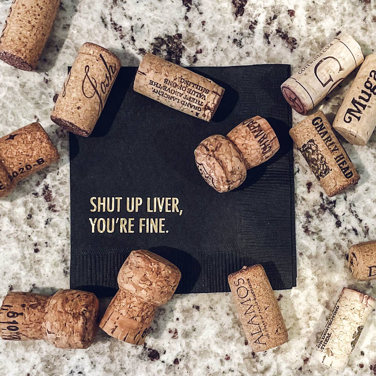 Pretty Alright Goods – wholesale Engångsservett – Håll käften lever Cocktail servett1