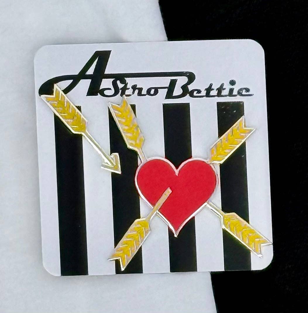 Astro Bettie - Wholesale Lapel Pin/Button - MCM Carefree Heart and Arrows Enamel Pin Pack!0