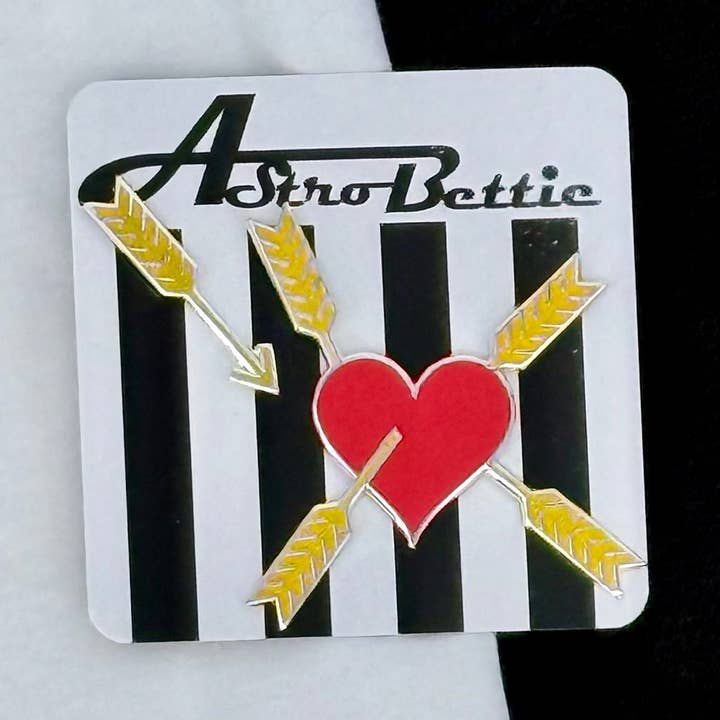MCM Carefree Heart and Arrows Enamel Pin Pack! for wholesale by Astro Bettie