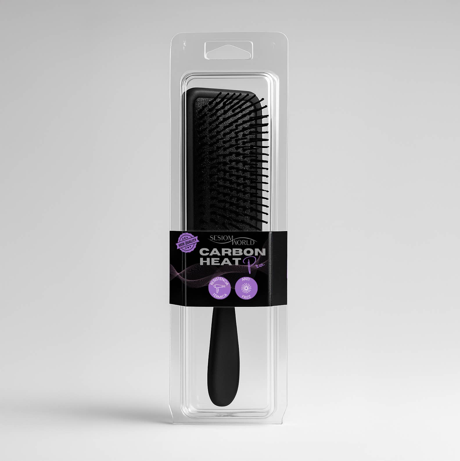 sesioMWorld - M·O·I Professional - Wholesale Hair Brush/Comb - CARBON HEAT PRO Brush, detangles, Anti-frizz0
