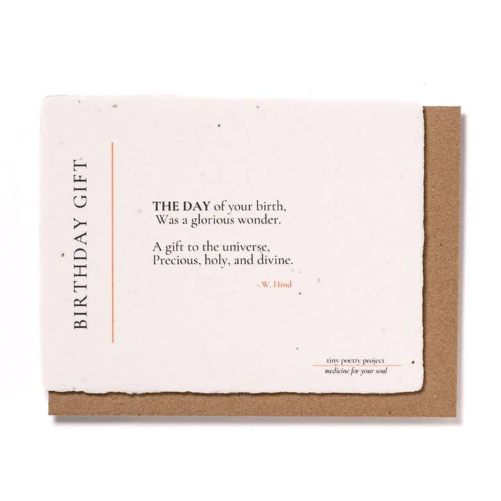 Birthday Gift: Plantable Wildflower Birthday Card for wholesale by tiny poetry project