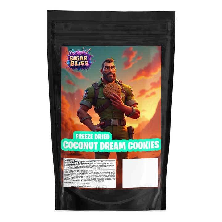 Freeze Dried Coconut Dream Cookies - 1.5oz (42g) for wholesale by Candy Supply Co