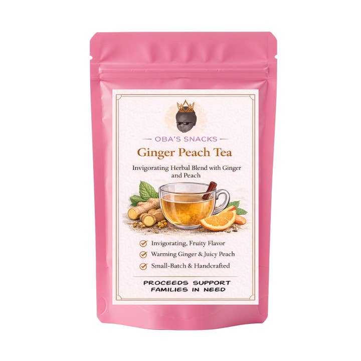 Gourmet-Tee – Ingwer-Pfirsich (Chai oder klassisch) für den Großhandel von Oba's Snacks