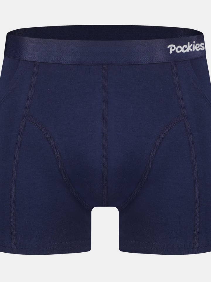 Marineblaue Boxershorts für den Großhandel von Pockies