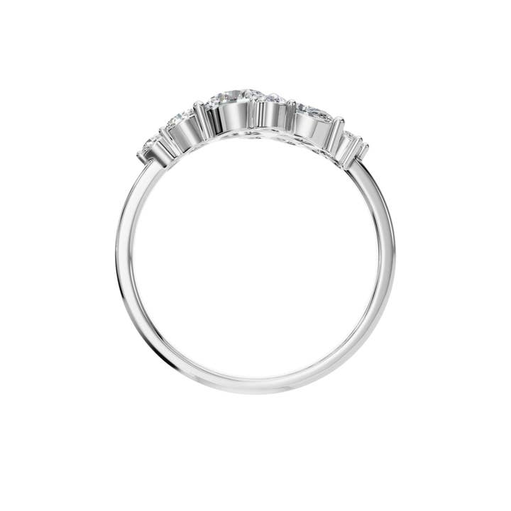 PureYou Jewelry - Wholesale Multi-Stone Ring - 14K Gold Diamond Cluster Ring, Stackable Ring, Wedding Ring7