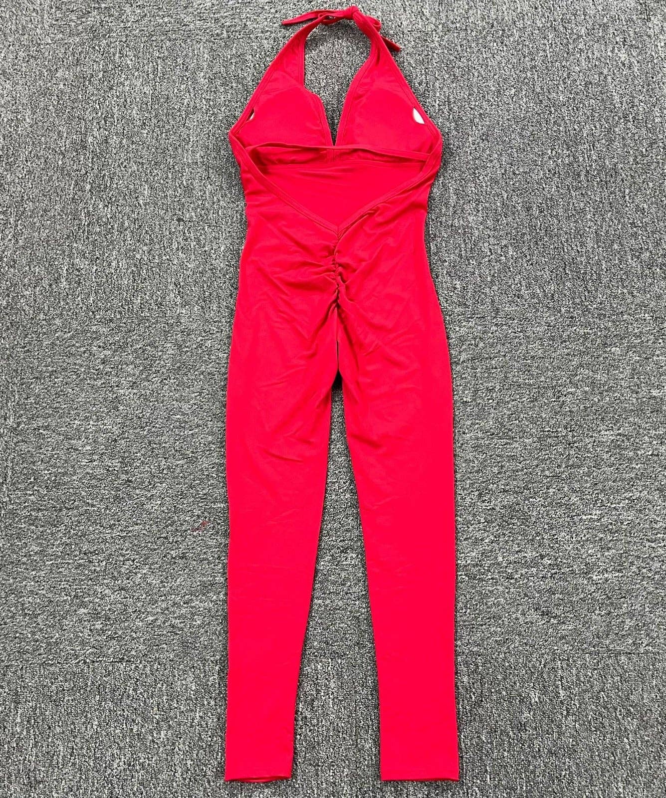 VIGOR – wholesale Unitard – Dam – Sparkdräkt Scrunch Butt Jumpsuit Yoga Djup V-ringning Kläder Fitne24