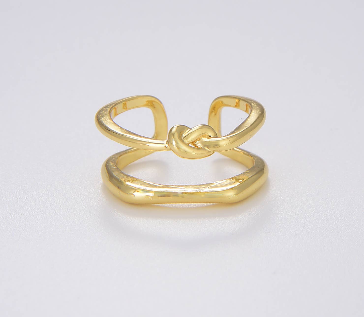 Beads Creation - Wholesale Band/Stacked Ring - Adjustable Knot Ring, Tie The Knot Ring, Love Ring RG122