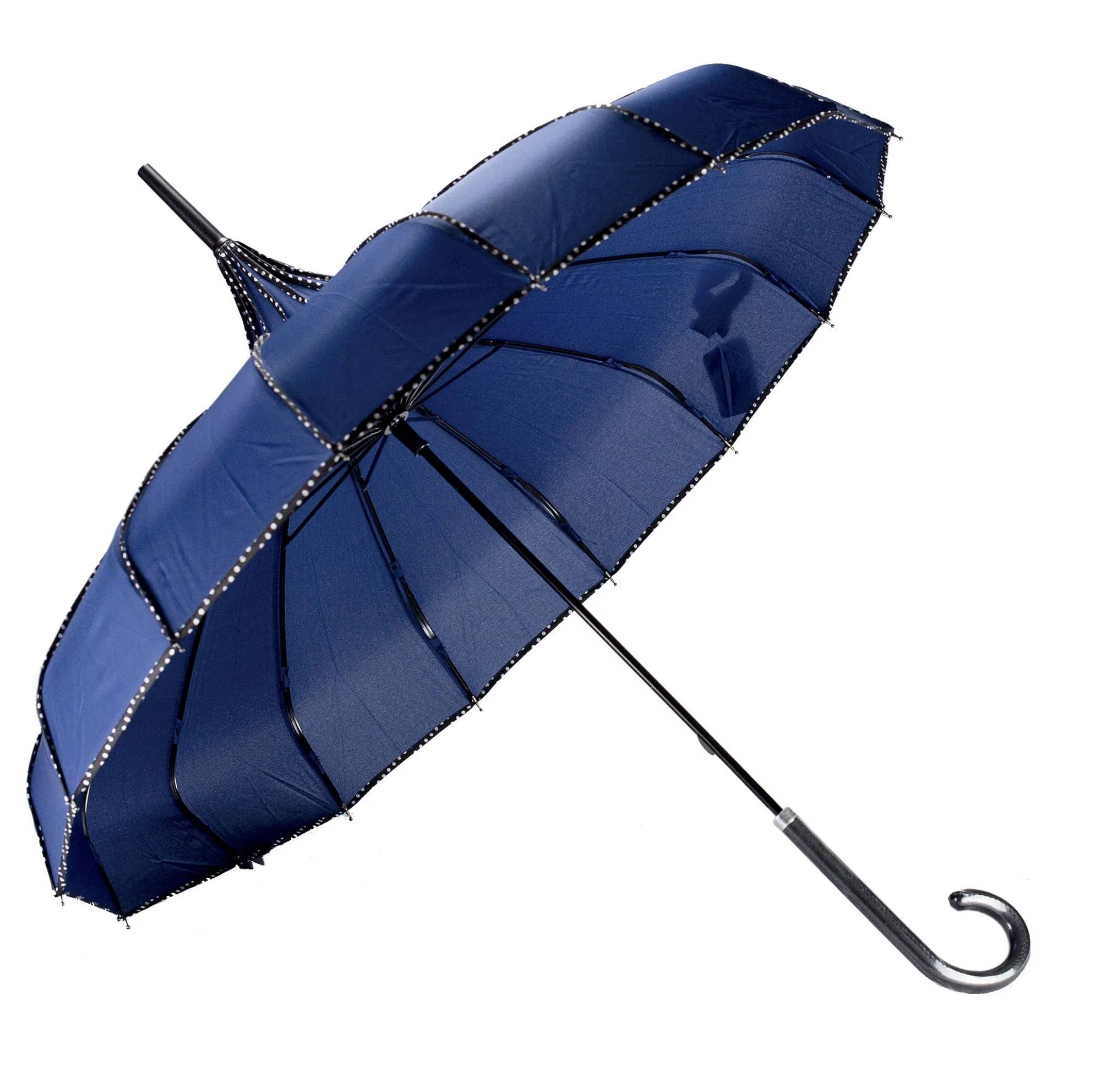 Superbia - Wholesale Umbrella - Women's - Pagoda Trims Long Stick Umbrella (For Sun & Rain)10