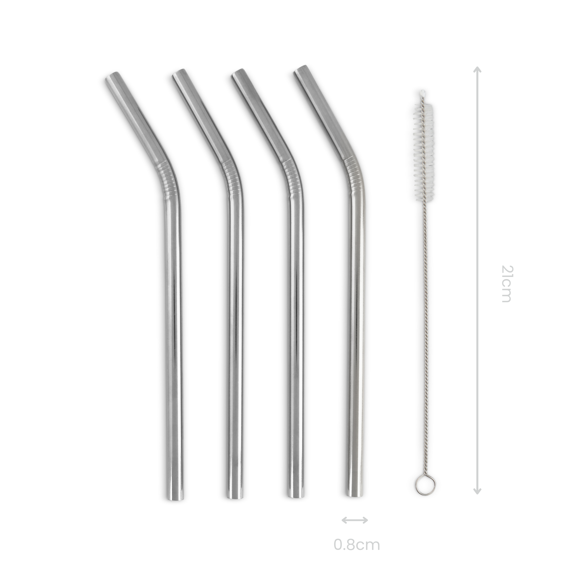 UBERSTAR – wholesale Drinking straw – Reusable Stainless Steel Metal Straws - Silver5