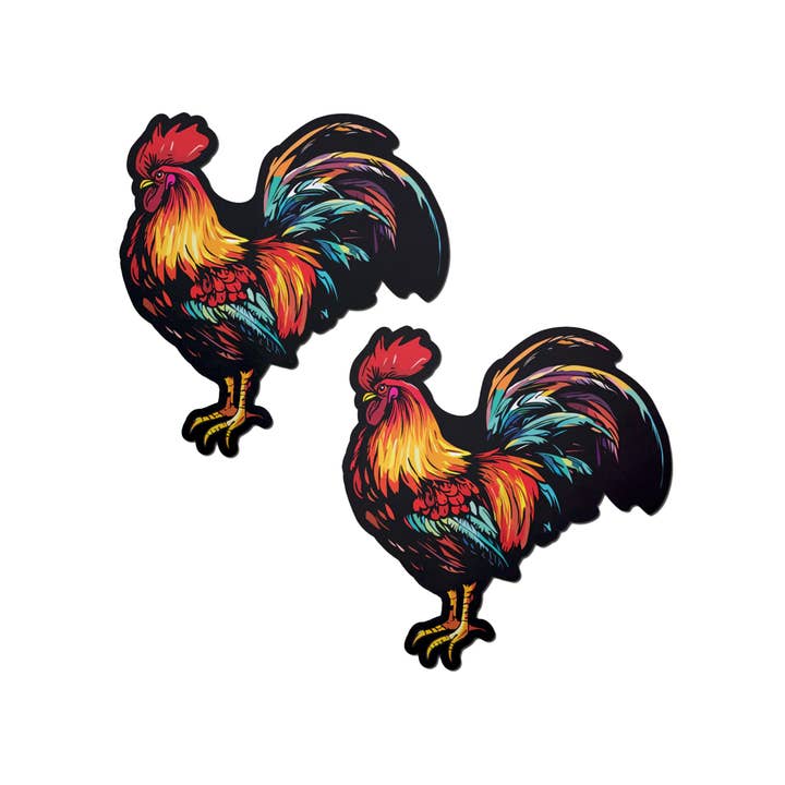 Pastease UK - Vendita all'ingrosso Copricapezzoli - Donna - Cock: pasticcini colorati per capezzoli di pollo a forma di gallo di Pastease®