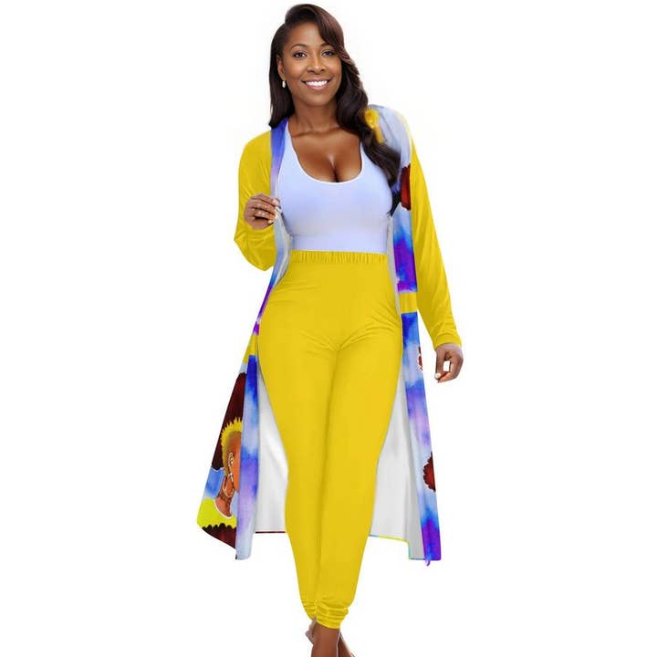 Traje de punto y leggins de manga larga Grunge Fro para mujer para venta al por mayor de TFC&H Co.