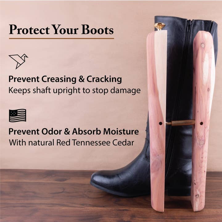 FootFitter - Wholesale Shoe Tree - Unisex - FootFitter Aromatic Cedar Boot Shaft Shapers- CB22, 12" or 14"1