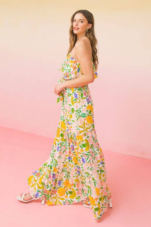 OFF WHITE A printed woven maxi dress-ID18558AZ. for wholesale on Faire4