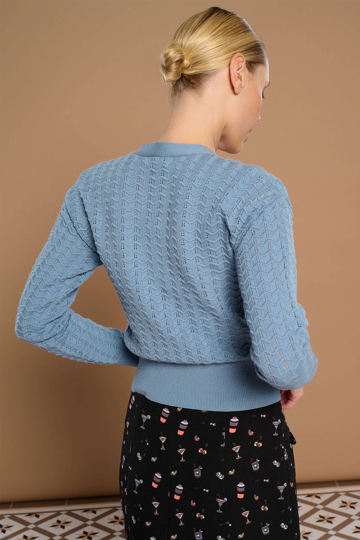 Blue SECONDA CARDIGAN for wholesale on Faire3