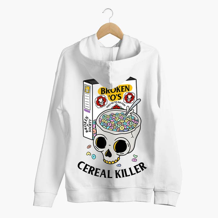 Felpa con cappuccio Cereal Killer (unisex) per la vendita all'ingrosso da parte di Broken Society