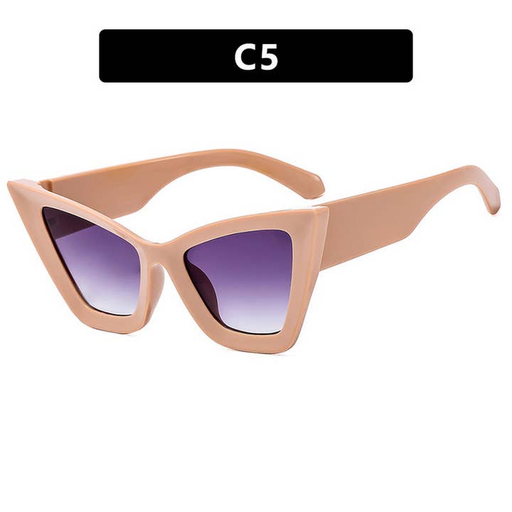 ACCITY - Wholesale Sunglasses - Women's - UV PROTECTION LARGE FRAME CAT EYE SUNGLASSES_CWASG03141