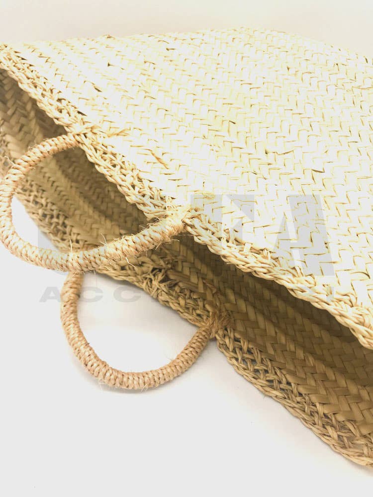 Gifa Accessori - Wholesale Beach Bag - Medium Moroccan straw basket with perforated edge3
