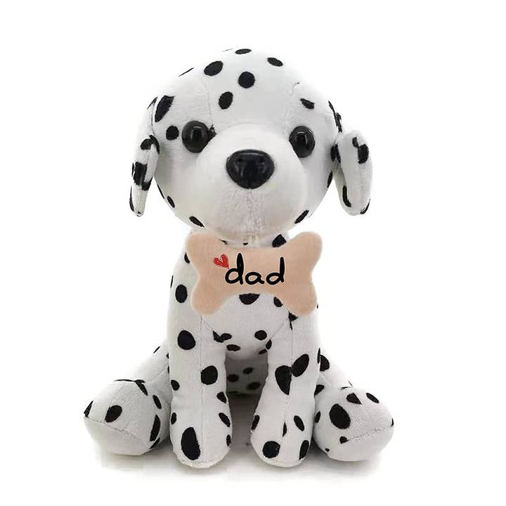 Plushland - Wholesale Stuffed/Plush Toy - Kids & Baby - Plush beagle with "Dad" bone 7"