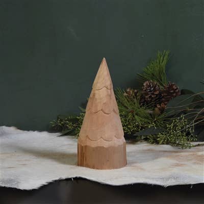 HomArt - Wholesale Christmas Decoration - Primitive Tree , Carved Wood - Sm1