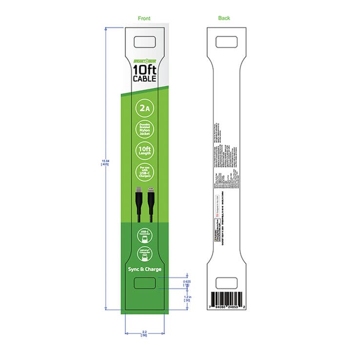 Gadget Gear - Wholesale Charging Cable - Charging Cable USB-C to Lightning 10 ft- 6/Pack