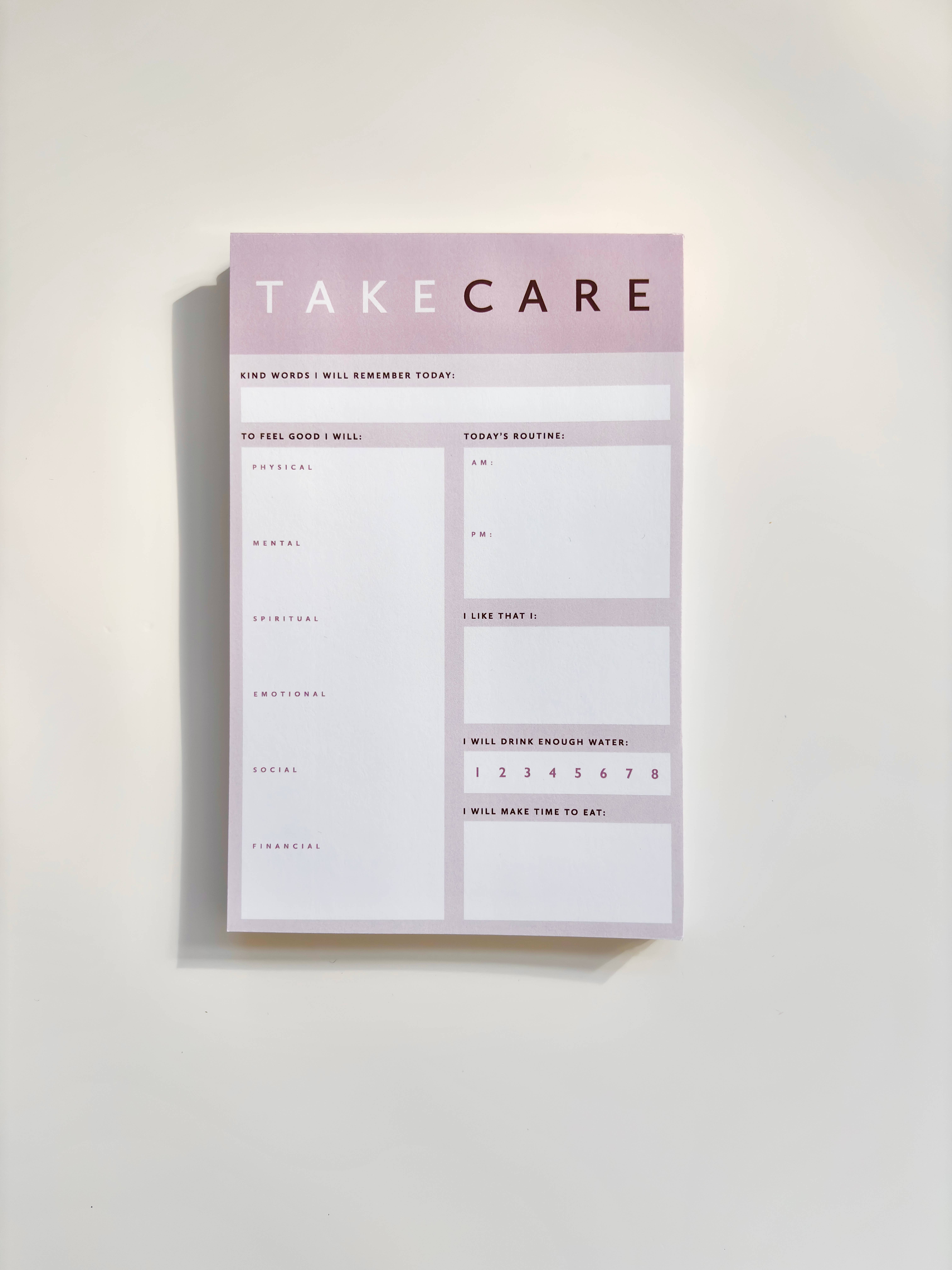 coux coux creative - Wholesale Notepad - Take Care Notepad (Medium)4