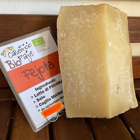 Fejota Bio aged cheese, Italian artisanal product for wholesale by Caseificio PaJe