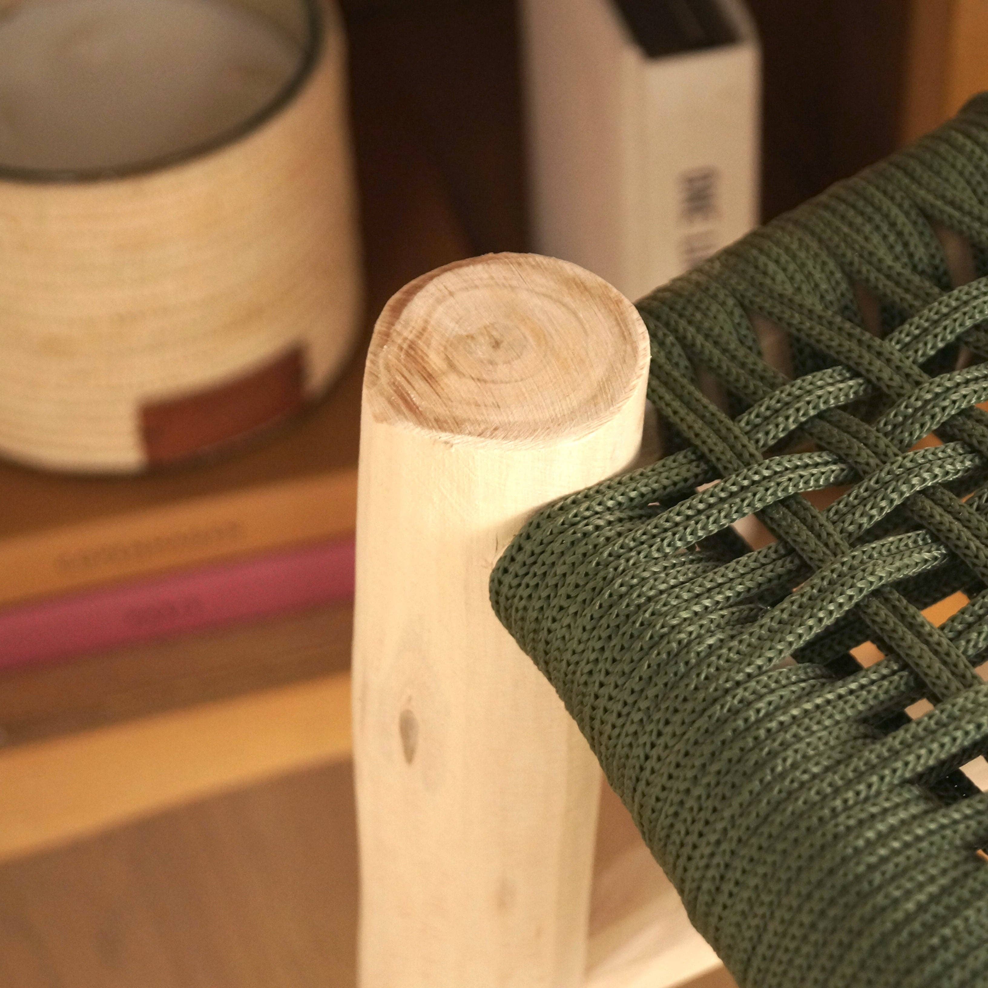 Bohome Living - Wholesale Bench - Wooden bench with green nylon seat2