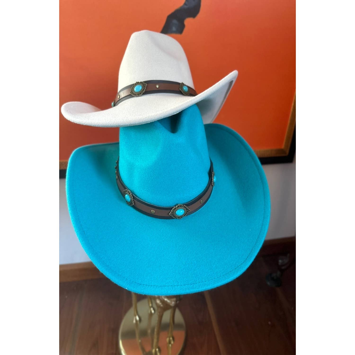 One and Only Accessories - Wholesale Cowboy Hat - Women's - Premium Quality Best Seller  Vegan Cattlemen Cowboy hat  lea6