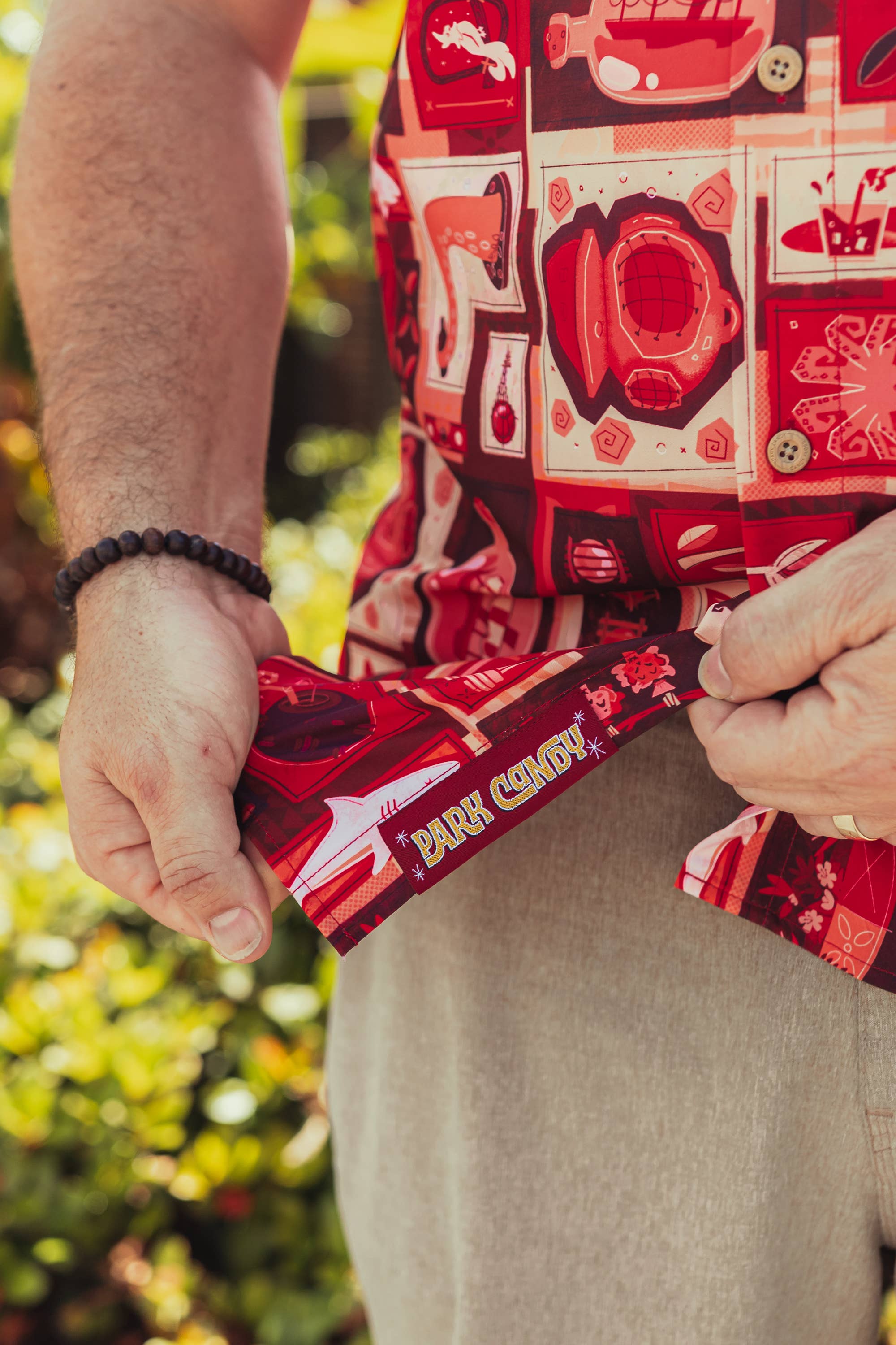 Park Candy - Wholesale Shirt - Unisex - Red Lava Tiki Tiki Button Up Shirt4