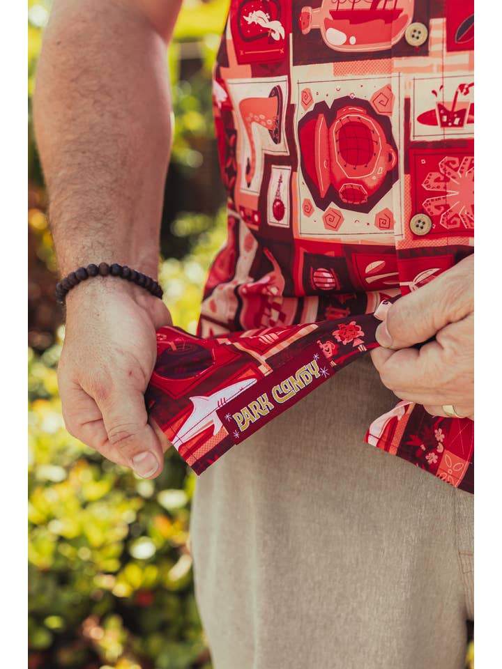 Park Candy - Wholesale Shirt - Unisex - Red Lava Tiki Tiki Button Up Shirt4