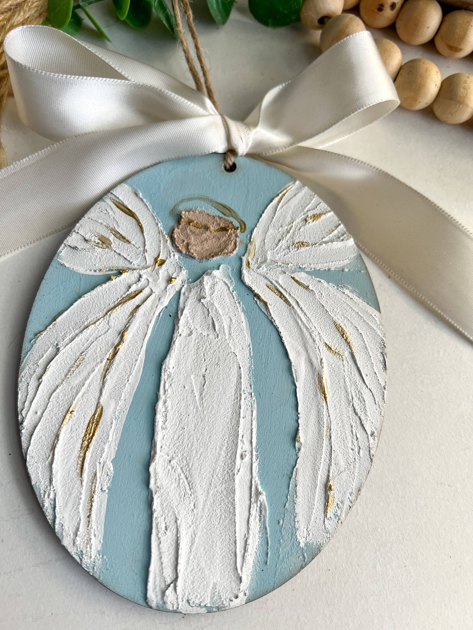 Geaux Magnolia - Wholesale Ornament - Angel Christmas Ornament Memorial Guardian Angel Blue5