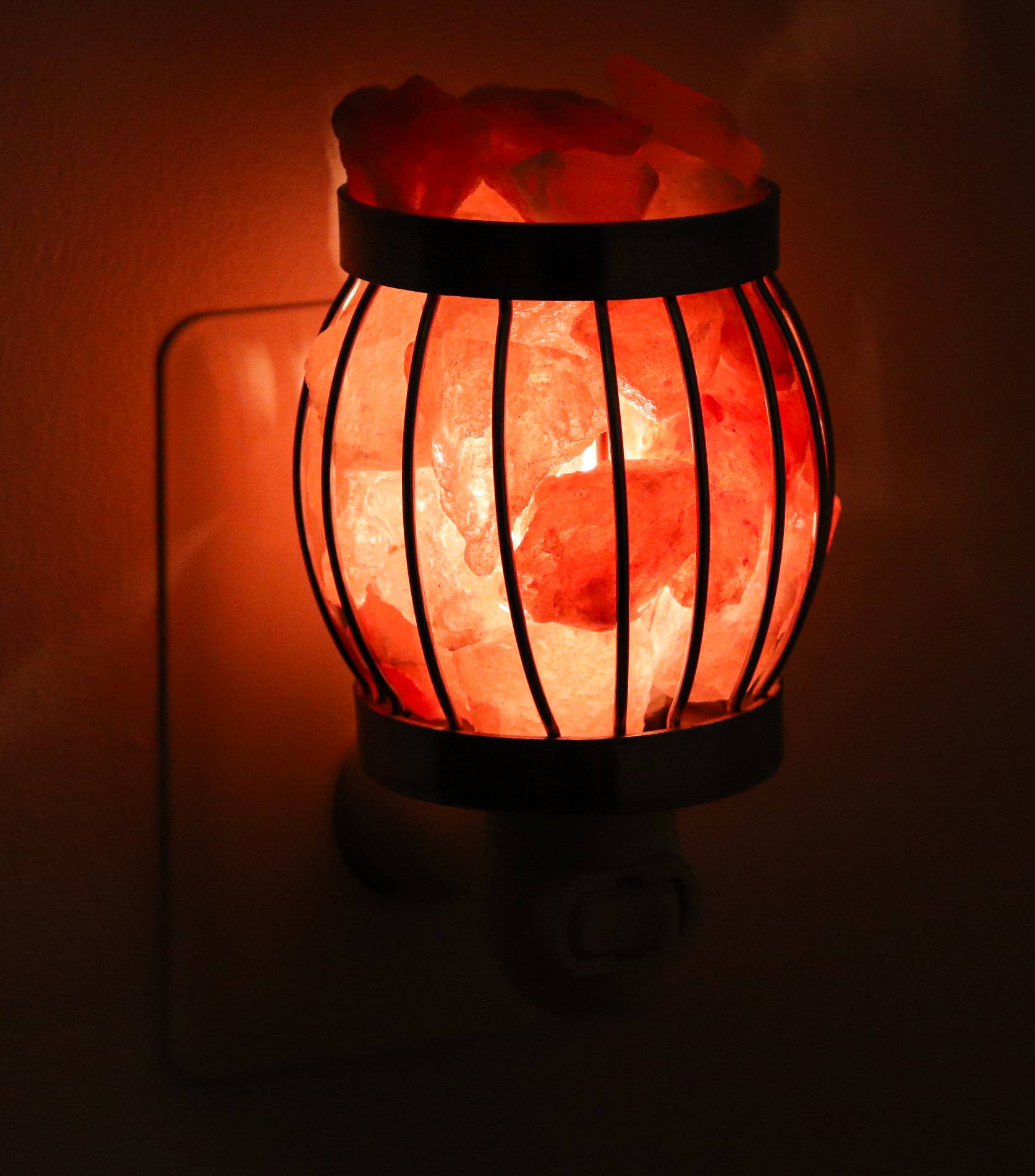 Himalayan Secrets - Wholesale Night Light - Stainless Steel Basket w/ Salt Rocks- Night Light4
