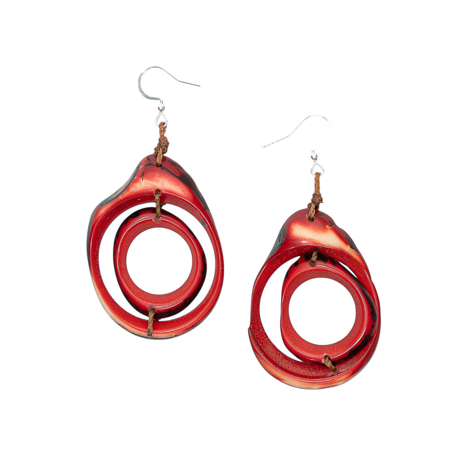 Organic Tagua Jewelry - Wholesale Dangle Earrings - Ara Earrings3