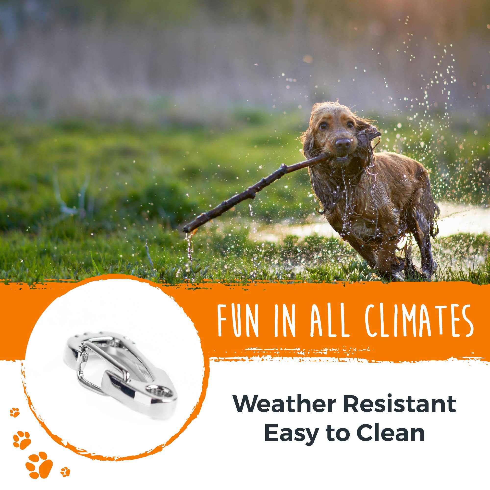 Mighty Paw - Venta al por mayor Colgante - Gatos y perros - Mighty Paw Dog Etiqueta Mosquetón Clips (3 unidades)6