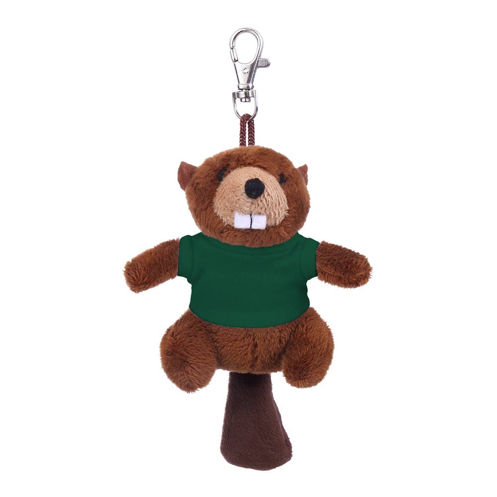 Plushland - Wholesale Keychain - Unisex - 4" Keychain - Beaver with customized shirt3