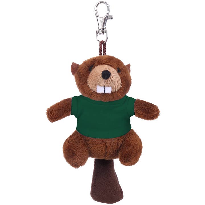 Plushland - Venta al por mayor Llavero - Unisex - Peluche de Castor Pequeño de 4" con Llavero y Camisetas Personalizables3