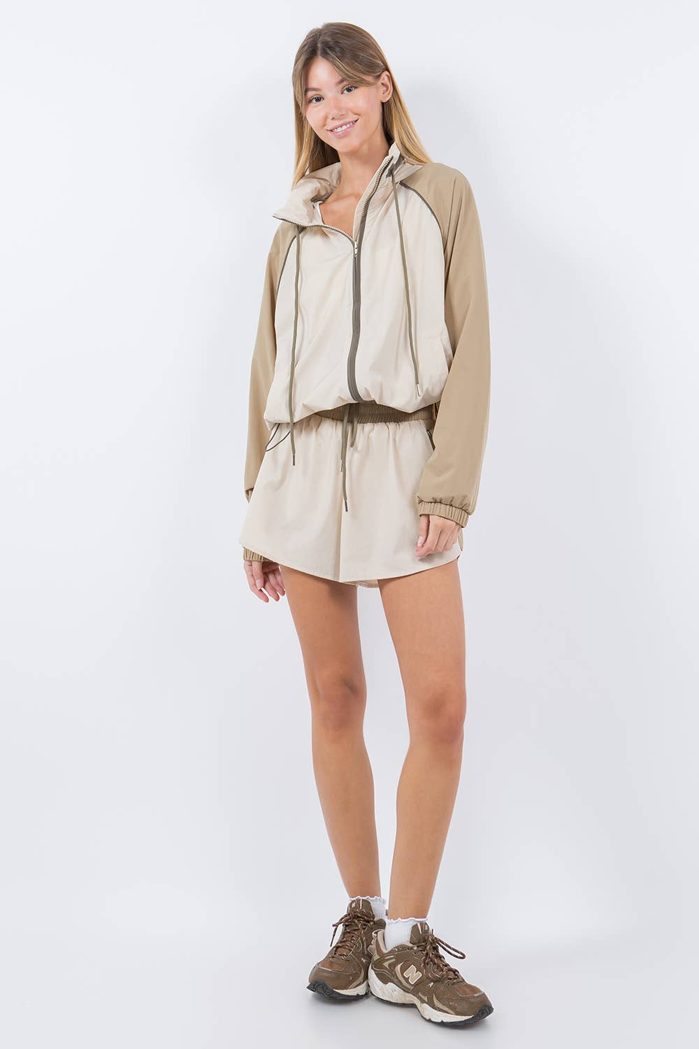 Whiteroom+Cactus - Wholesale Windbreaker - Women's - ZIP UP COLOR BLOCK WINDBREAKER7