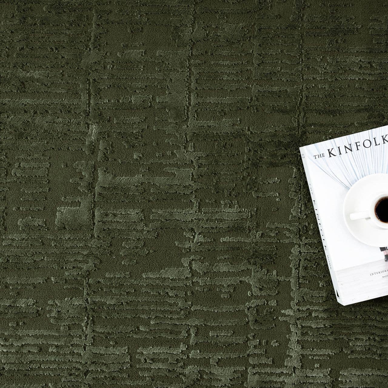 Abani Rugs - Wholesale Area Rug - Abani Plush Deco Machine Washable Textured Grid Green Rug7