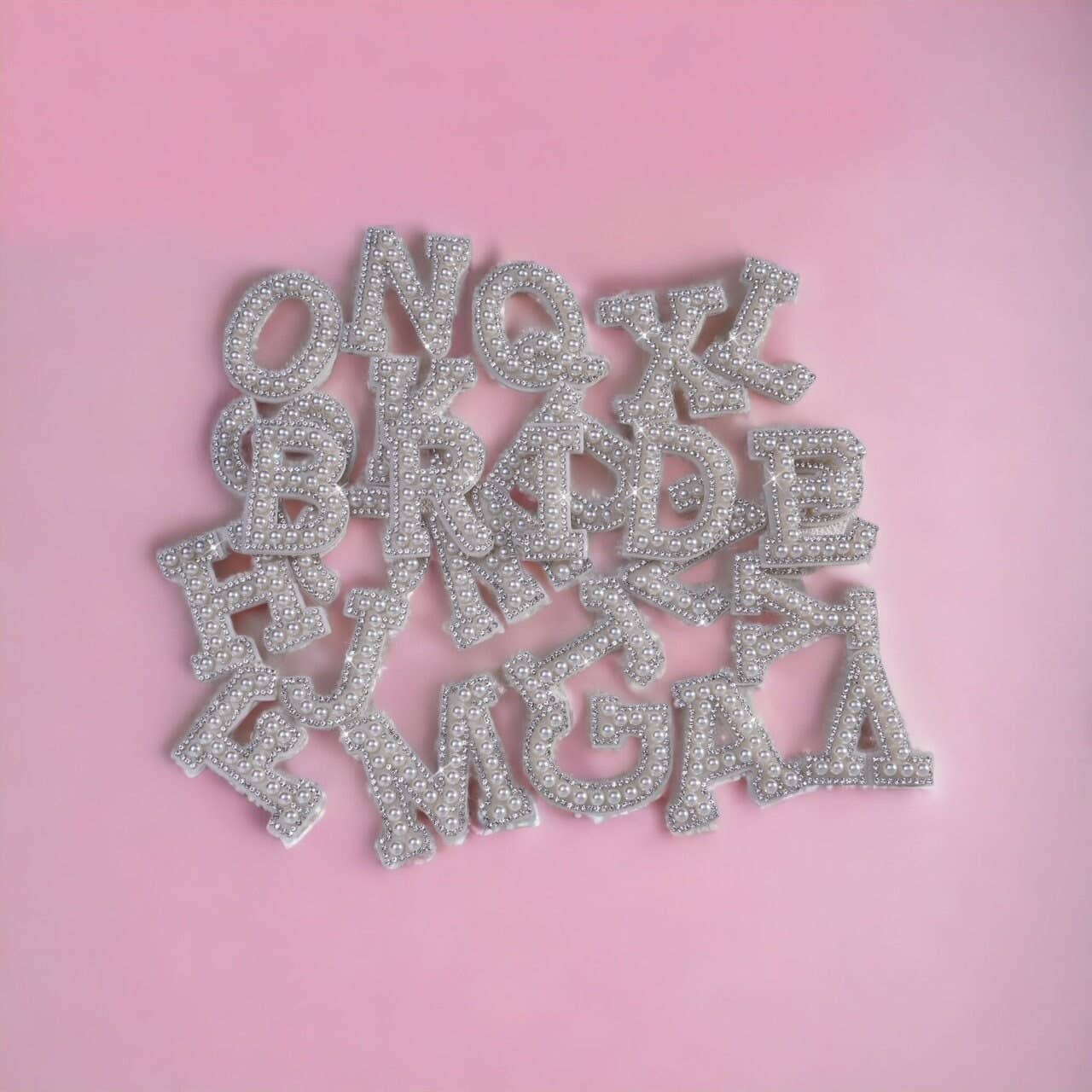 Rosie Posie Patches - Vendita all'ingrosso Toppe - Toppe con lettere in strass e perle termoadesive per la sposa0