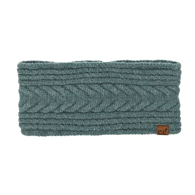 Hana - Wholesale Fashion Headband - Women's - C.C Cable Knit Lining Headwrap Winter Headband