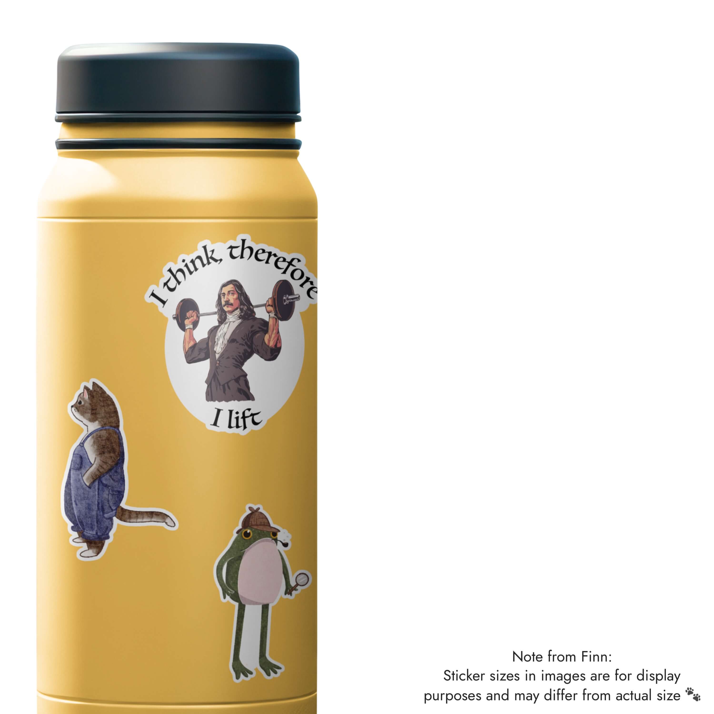 Stick With Finn - Wholesale Stickers voor telefoons en laptops - Sticker Kat in overall2