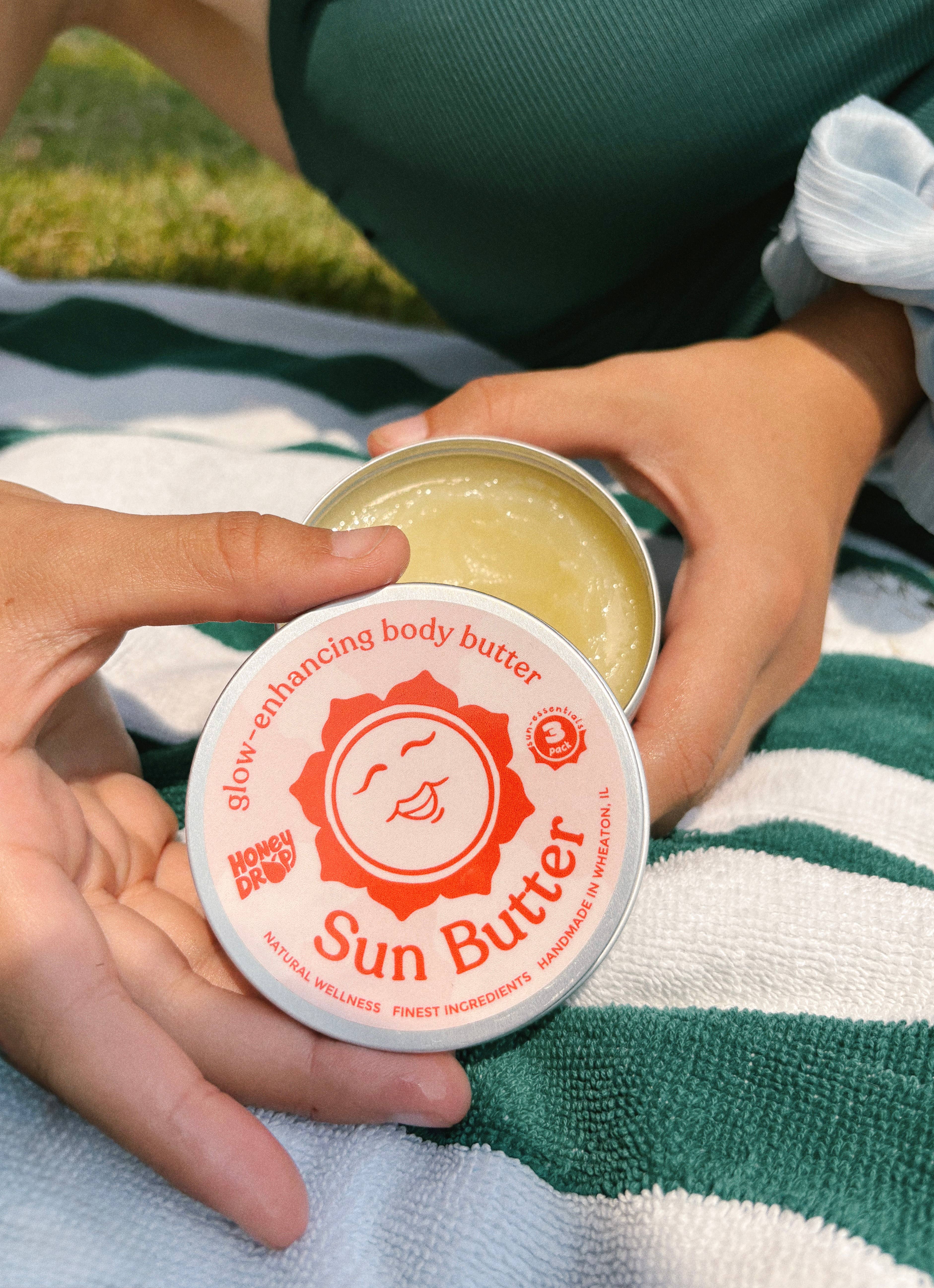 HoneyDrop - Wholesale Body Balm/Butter - Sun Butter – Body Butter for Natural Tanning (4 oz)0