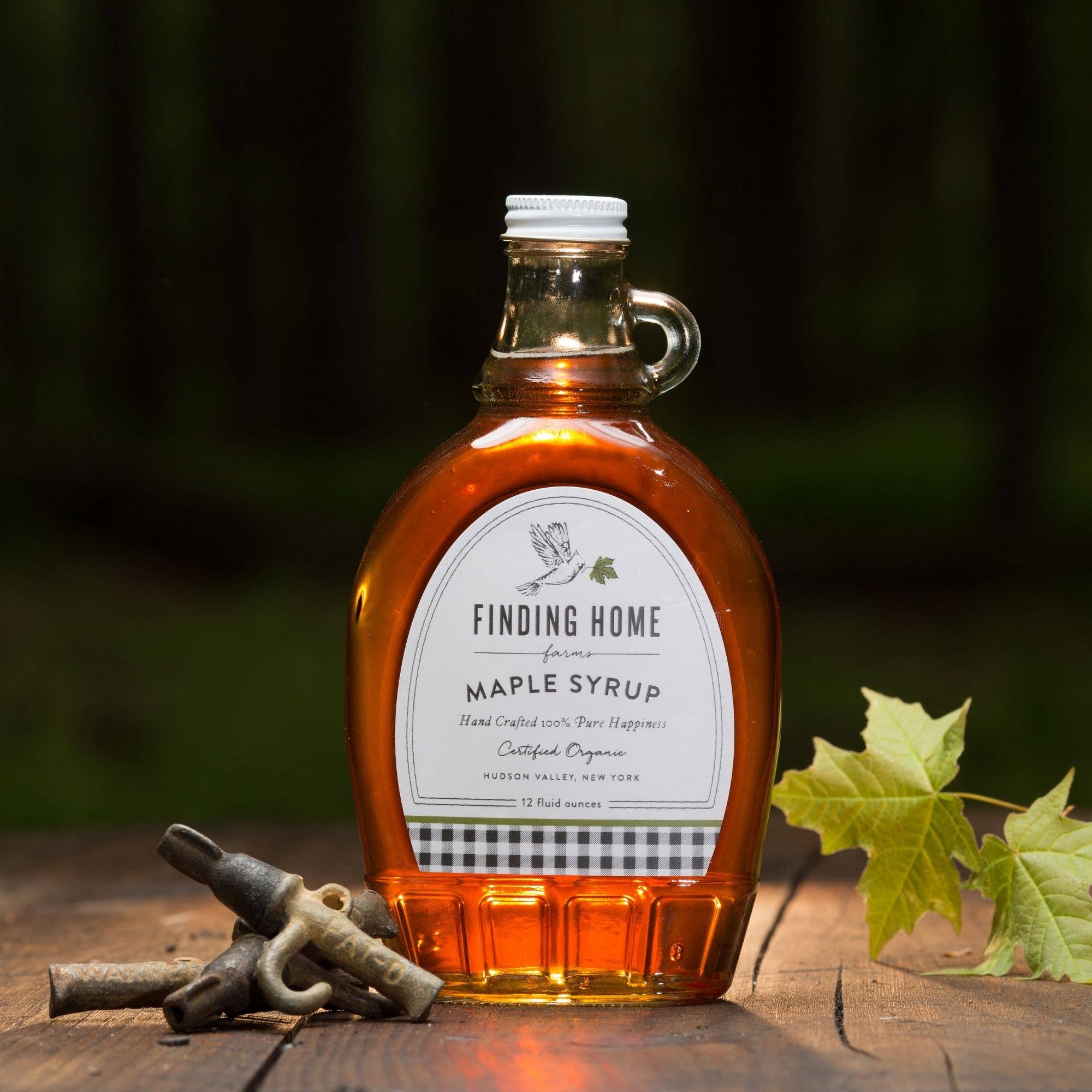 Finding Home Farms - Wholesale Maple Syrup - 100% Pure Organic Maple Syrup - 12 oz Decorative Glass13